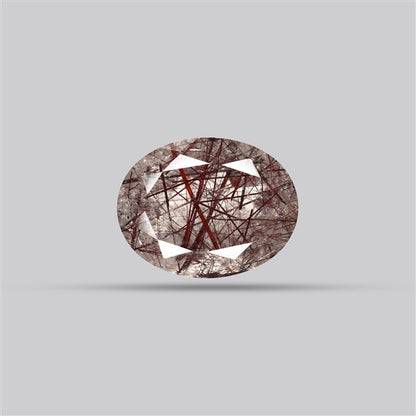 Rare Red Rutilated Quartz Faceted Fine Gemstone