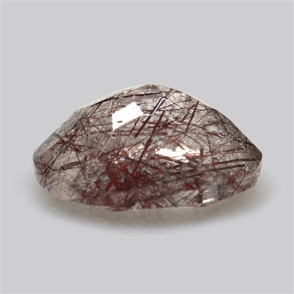 Rare Red Rutilated Quartz Faceted Fine Gemstone