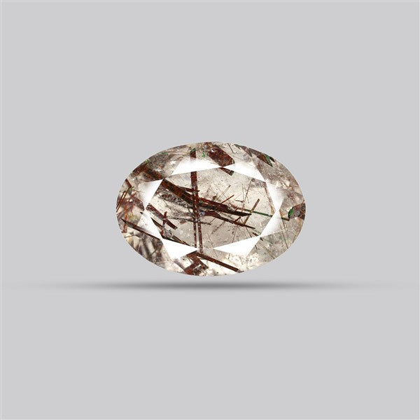 Rare Red Rutilated Quartz Faceted Fine Gemstone