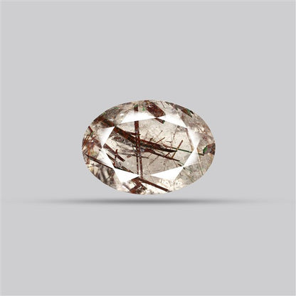 Rare Red Rutilated Quartz Faceted Fine Gemstone