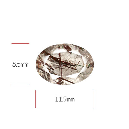 Rare Red Rutilated Quartz Faceted Fine Gemstone