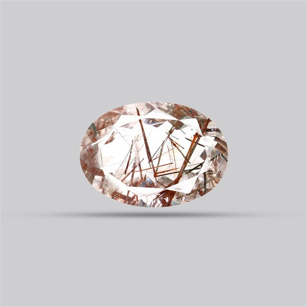 Rare Red Rutilated Quartz Faceted Fine Gemstone