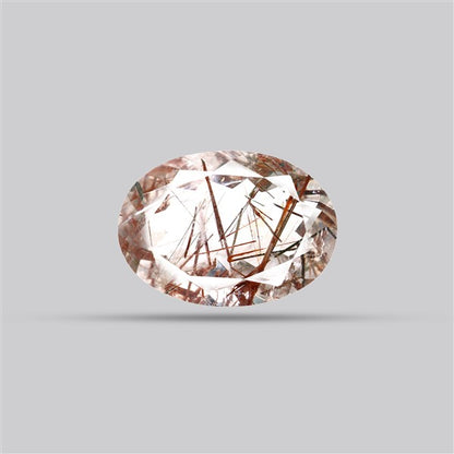 Rare Red Rutilated Quartz Faceted Fine Gemstone