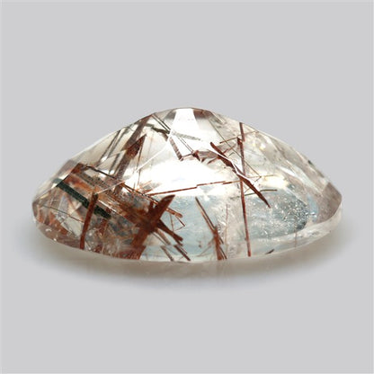 Rare Red Rutilated Quartz Faceted Fine Gemstone