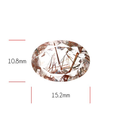 Rare Red Rutilated Quartz Faceted Fine Gemstone
