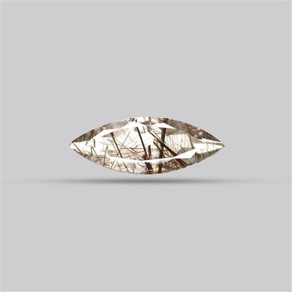 Rare Red Rutilated Quartz Faceted Fine Gemstone