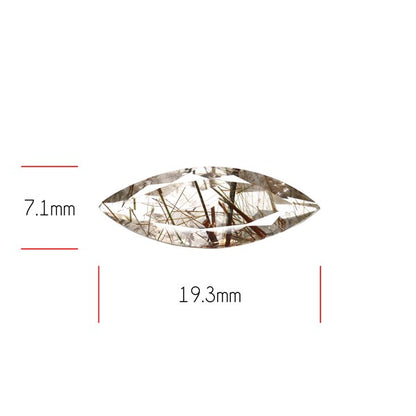 Rare Red Rutilated Quartz Faceted Fine Gemstone