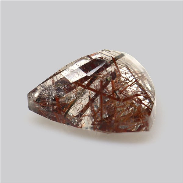 Rare Red Rutilated Quartz Faceted Fine Gemstone