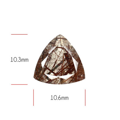 Rare Red Rutilated Quartz Faceted Fine Gemstone