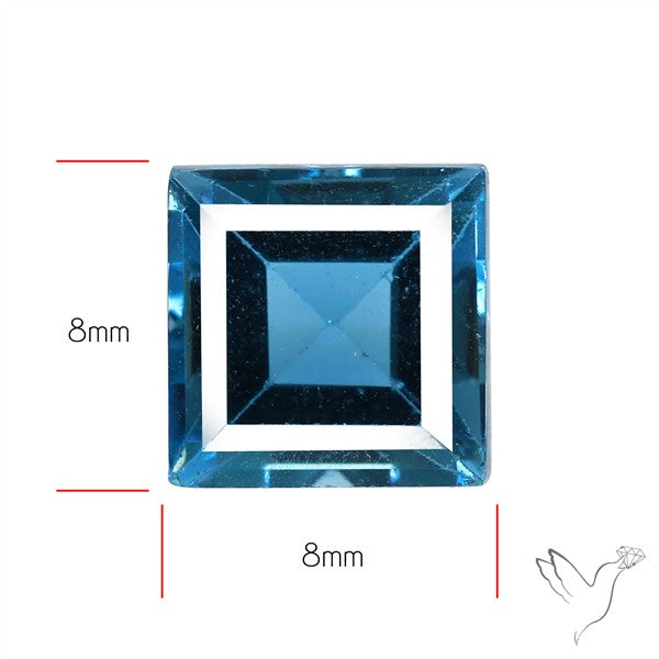 AAA London Blue Topaz Faceted Fine Gemstone