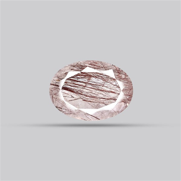 Rare Red Rutilated Quartz Faceted Fine Gemstone