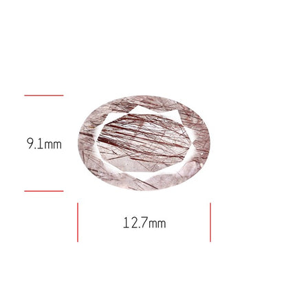 Rare Red Rutilated Quartz Faceted Fine Gemstone