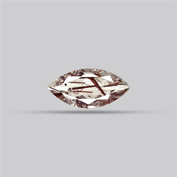 Rare Red Rutilated Quartz Faceted Fine Gemstone