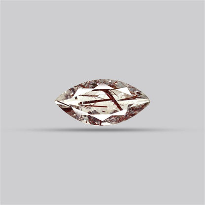 Rare Red Rutilated Quartz Faceted Fine Gemstone