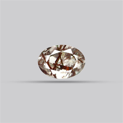 Rare Red Rutilated Quartz Faceted Fine Gemstone