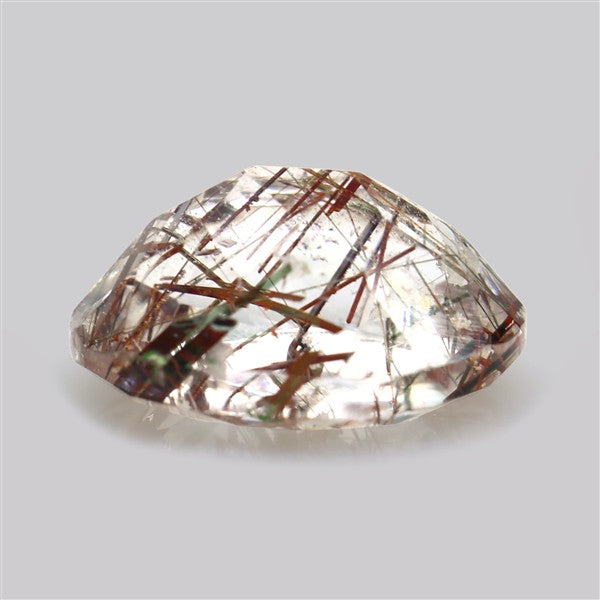 Rare Red Rutilated Quartz Faceted Fine Gemstone