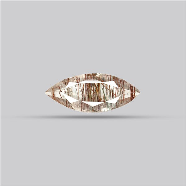Rare Red Rutilated Quartz Faceted Fine Gemstone