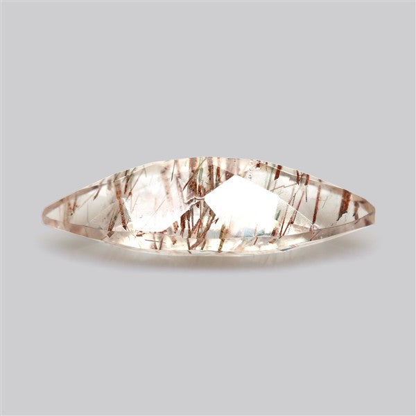 Rare Red Rutilated Quartz Faceted Fine Gemstone