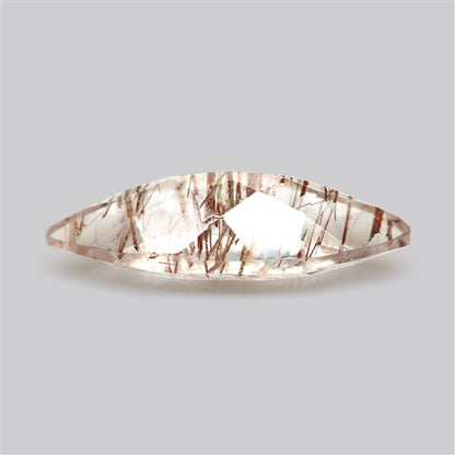 Rare Red Rutilated Quartz Faceted Fine Gemstone