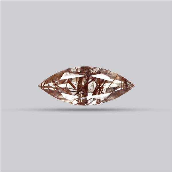 Rare Red Rutilated Quartz Faceted Fine Gemstone