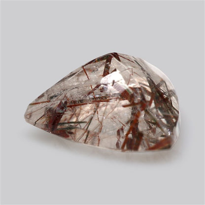 Rare Red Rutilated Quartz Faceted Fine Gemstone