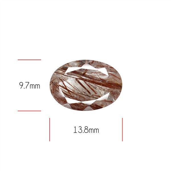 Rare Red Rutilated Quartz Faceted Fine Gemstone