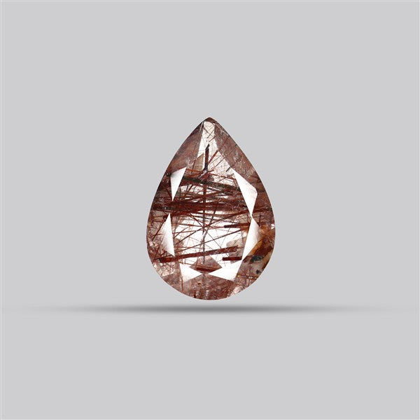 Rare Red Rutilated Quartz Faceted Fine Gemstone