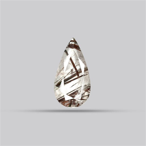 Rare Red Rutilated Quartz Faceted Fine Gemstone