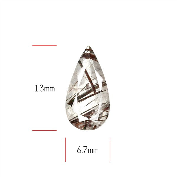 Rare Red Rutilated Quartz Faceted Fine Gemstone