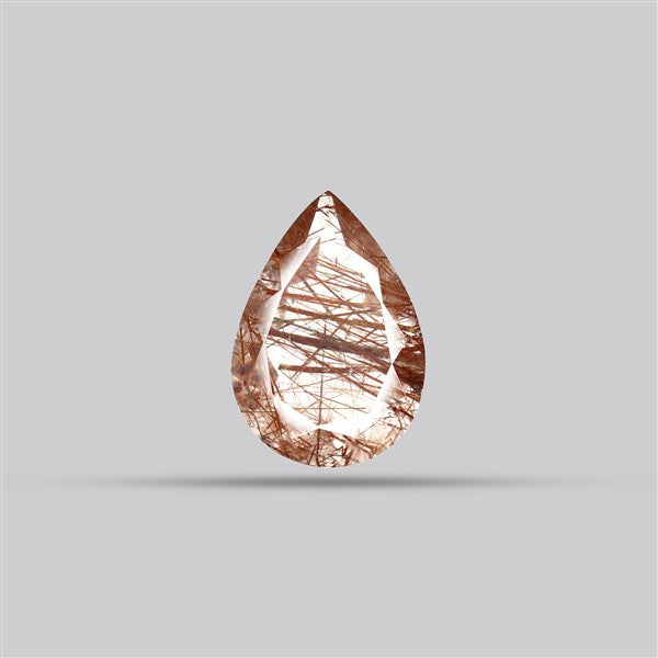 Rare Red Rutilated Quartz Faceted Fine Gemstone