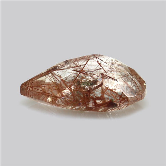 Rare Red Rutilated Quartz Faceted Fine Gemstone