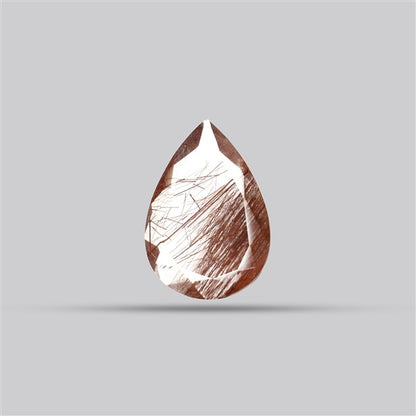 Rare Red Rutilated Quartz Faceted Fine Gemstone