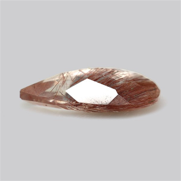 Rare Red Rutilated Quartz Faceted Fine Gemstone