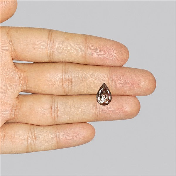 Rare Red Rutilated Quartz Faceted Fine Gemstone