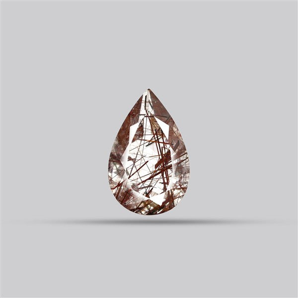 Rare Red Rutilated Quartz Faceted Fine Gemstone