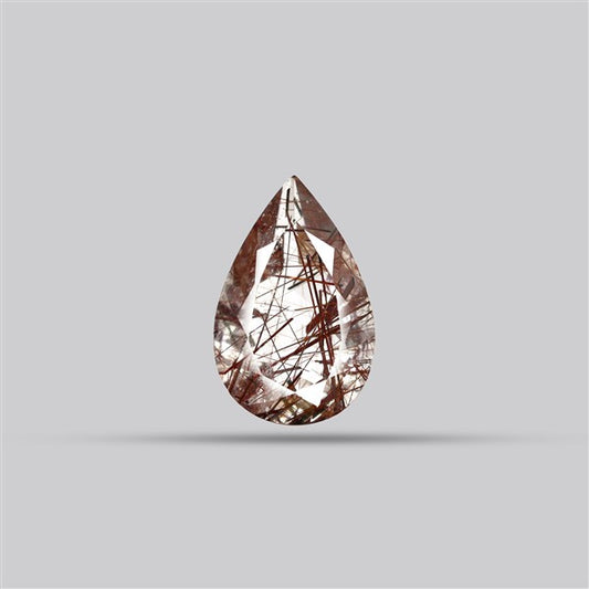 Rare Red Rutilated Quartz Faceted Fine Gemstone