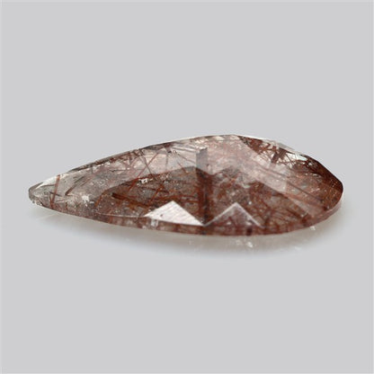 Rare Red Rutilated Quartz Faceted Fine Gemstone