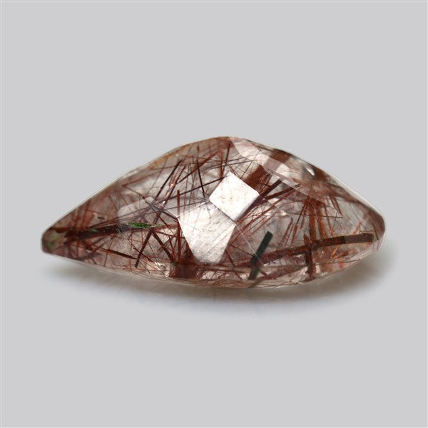 Rare Red Rutilated Quartz Faceted Fine Gemstone
