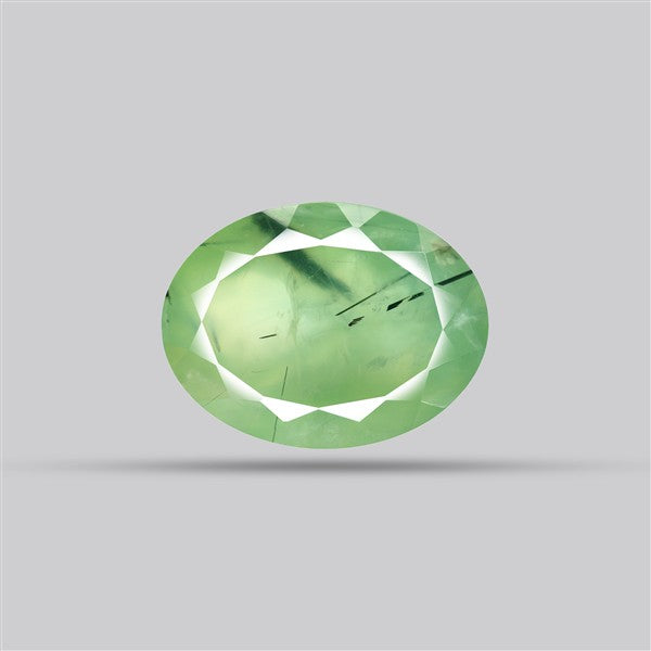 Prehnite with Epidote Green Faceted Fine Gemstone