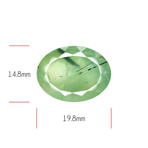 Prehnite with Epidote Green Faceted Fine Gemstone