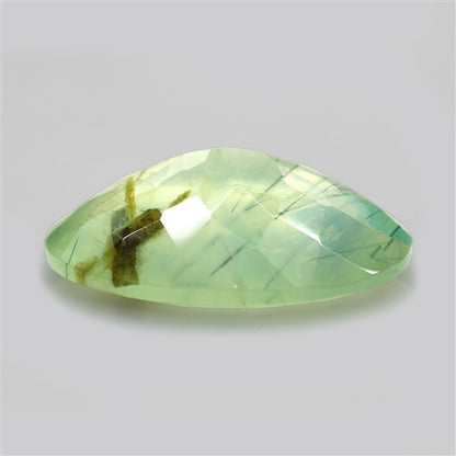 Prehnite with Epidote Green Faceted Fine Gemstone