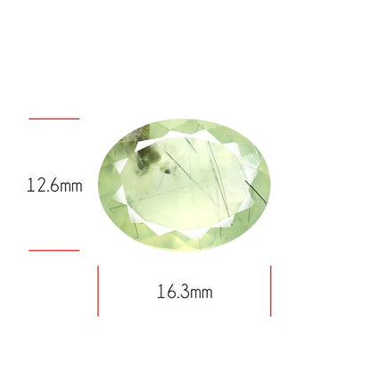 Prehnite with Epidote Green Faceted Fine Gemstone