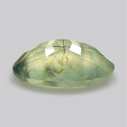 Prehnite with Epidote Green Faceted Fine Gemstone