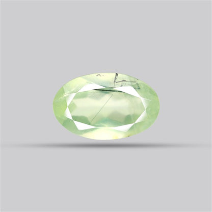 Prehnite with Epidote Green Faceted Fine Gemstone