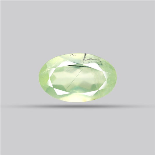 Prehnite with Epidote Green Faceted Fine Gemstone