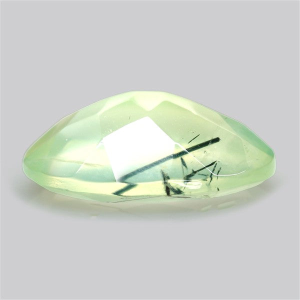 Prehnite with Epidote Green Faceted Fine Gemstone