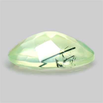 Prehnite with Epidote Green Faceted Fine Gemstone