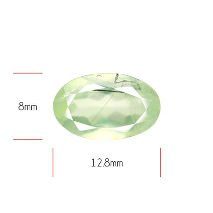 Prehnite with Epidote Green Faceted Fine Gemstone