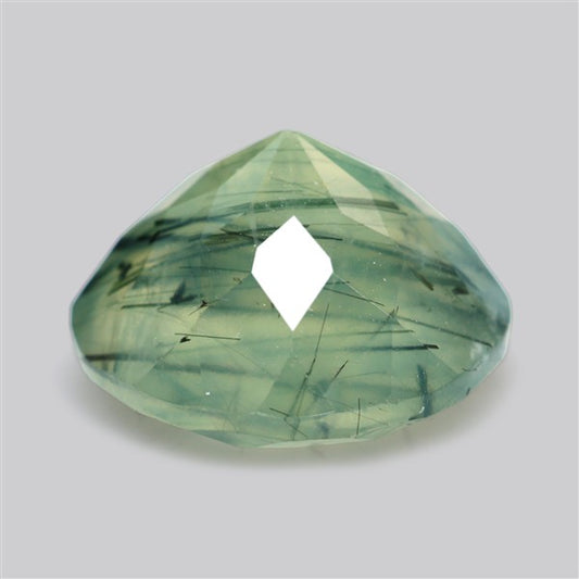 Prehnite with Epidote Green Faceted Fine Gemstone