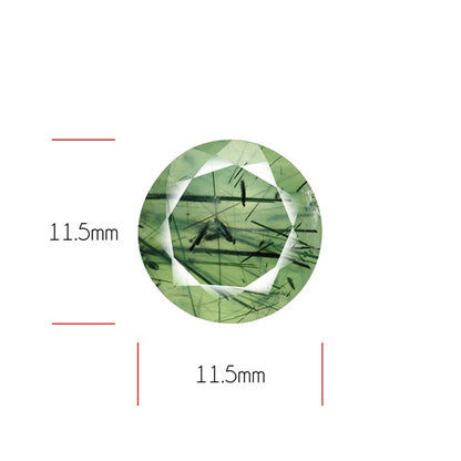 Prehnite with Epidote Green Faceted Fine Gemstone
